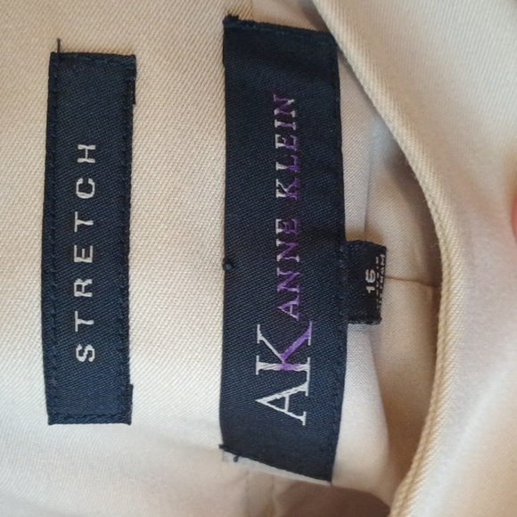 (b1-6) Anne Klein Classic Khaki Career Pencil Midi Skirt 16 - Picture 3 of 5